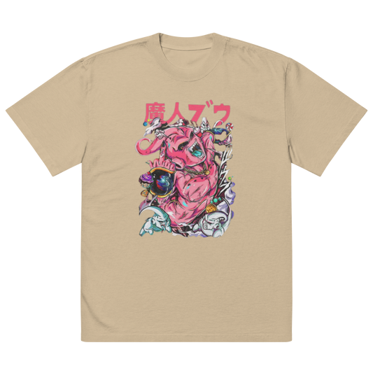 DBZ Kid Bu Oversized faded t-shirt